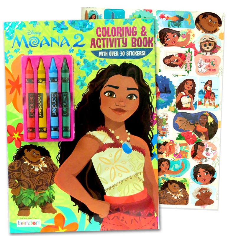 Bendon Disney Moana 2 Coloring and Activity Book Set - Bundle with Imagine Ink Coloring Book, Stickers, Play Pack and More - Image 2